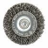 Forney Wire Wheel, Crimped, 2 in x .012 in x 1/4 in Hex Shank 72727